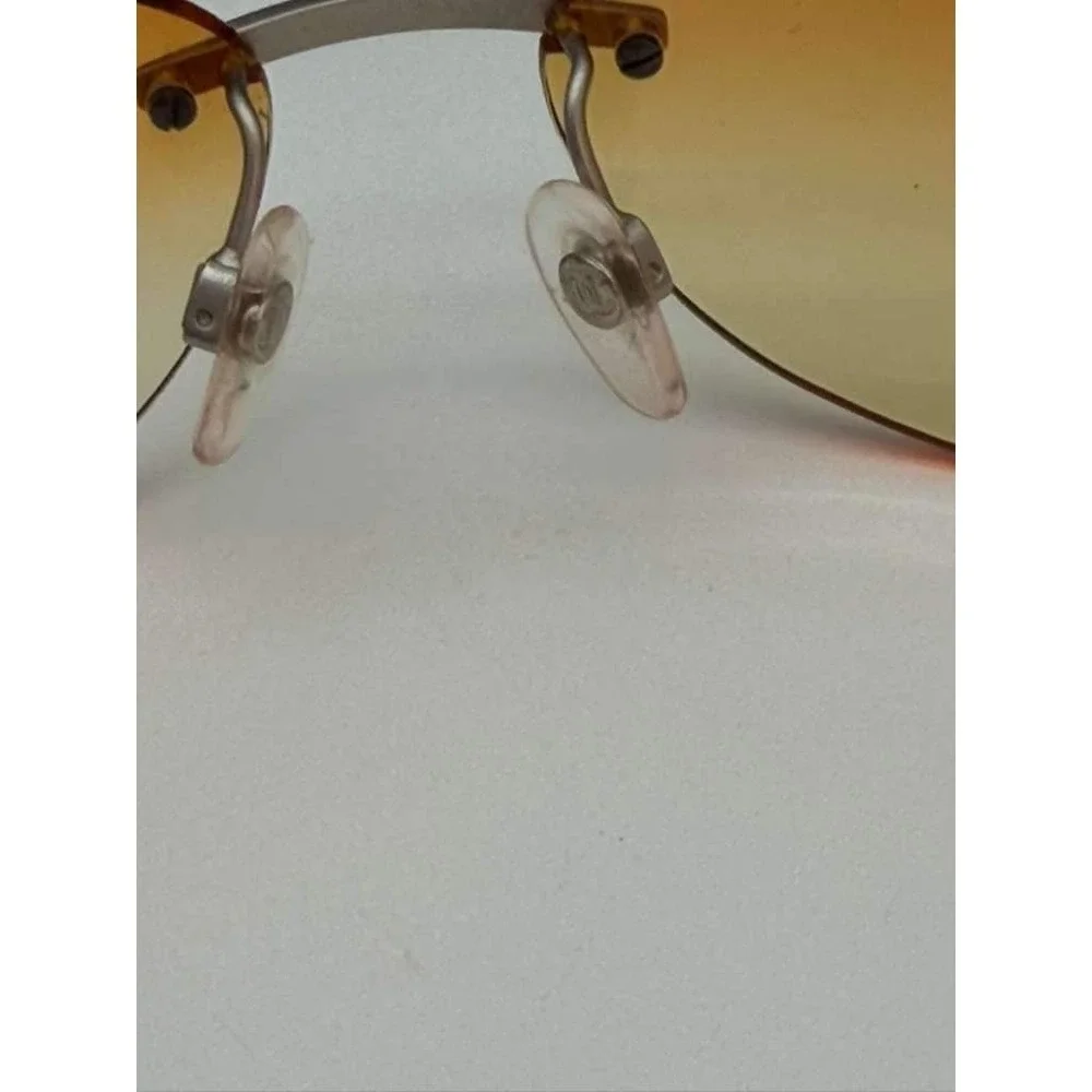CHANEL Vintage‎ Rimless Sunglasses WS23830 Orange – 100% Authentic – Rare Y2K